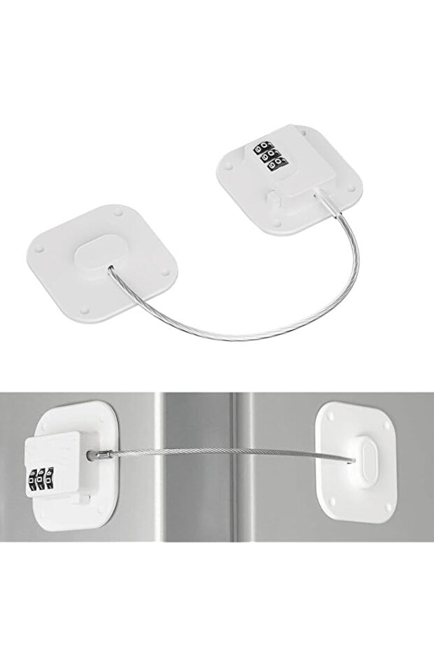 Refrigerator Lock - Heavy Duty Combination Fridge Lock, Child/Baby Proofing Tool for Cabinets, Clos
