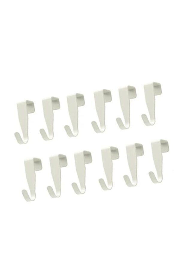 12 PCS Over Cabinet Door Hook, Carbon Steel Door Hook, Rounded Edge, Ideal for Bathroom, Kitchen &