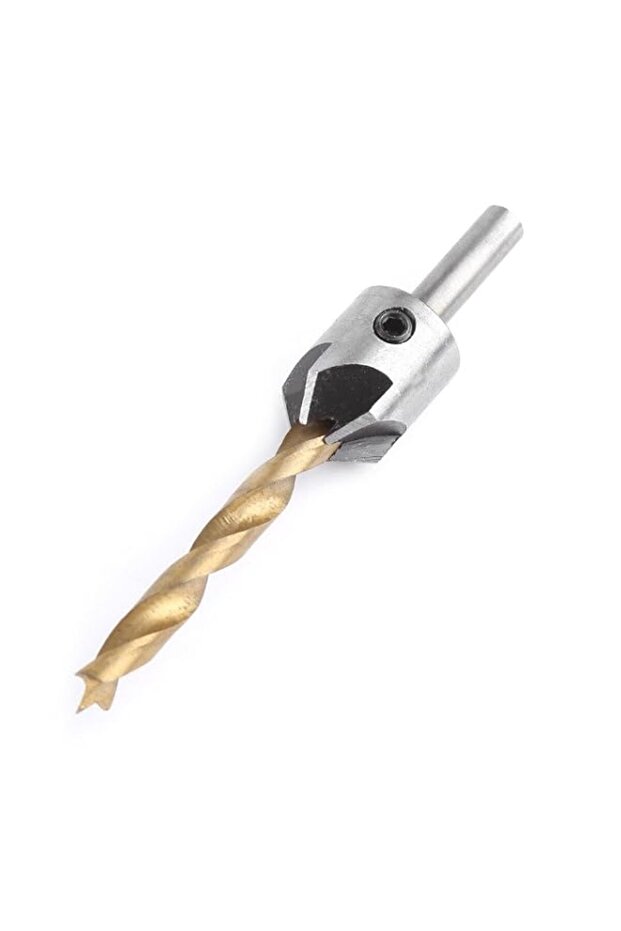 Countersink Drill Bit, Carbon Steel Drill Bit, 45# Steel Construction with 5 Flutes Design & Hex Ke