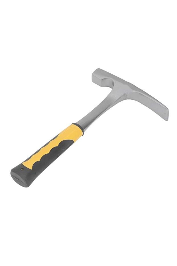 Rock Pick, Carbon Steel High Hardness Polished Tip Easy to Split Geological Hammer Non Slip Rubber