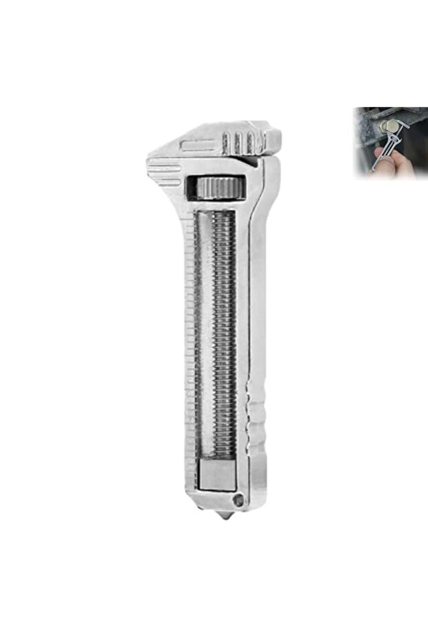 Mini Alloy Multi-tool, Multi Functional Wrench Tool Titanium Mini Spanner, Beer Opener, Nail Puller