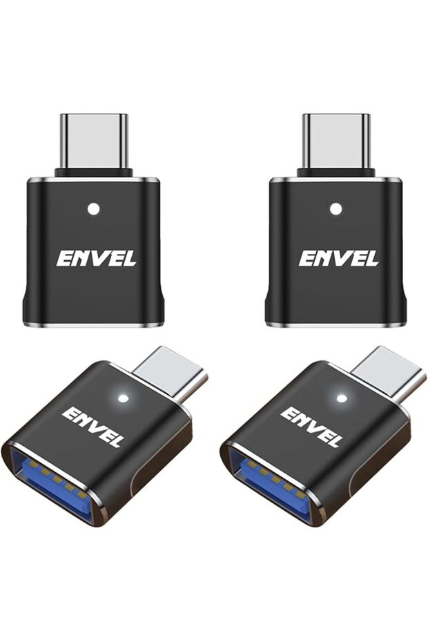 محول USB C إلى USB من ENVEL، عبوة من 4 قطع، سرعة 10 جيجابت في الثانية
