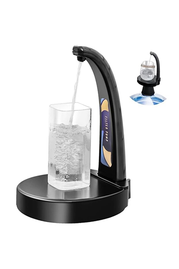 Desktop Water Pump for 3.7-18.9L Bottles, USB Rechargeable Gravity Sensor Water Dispenser, Battery