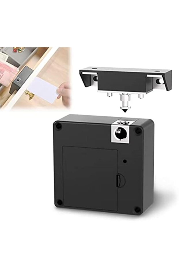YelaJoy RFID Electronic Cabinet Lock, Cabinet Hidden Card Lock, Home Office Smart Hidden Drawer Loc