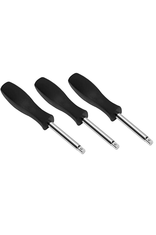 Drive Spinner Handle Socket Driver, 3 Pack 1/4 Inch Square Rod for Car Repair & Automotive Maintena