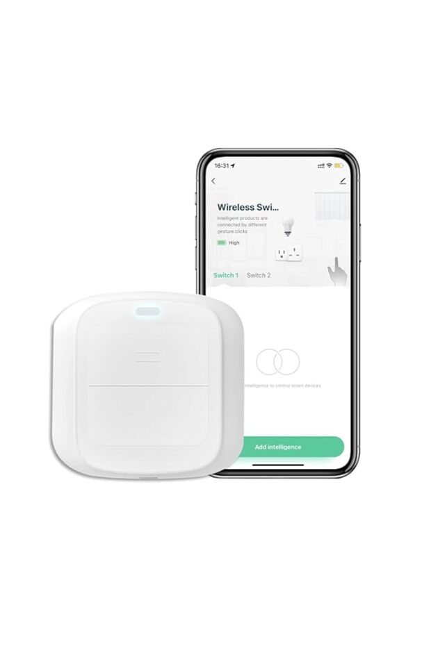 Excefore Zigbee Wireless Smart Switch - Double Mini Smart Button, Multi-Function Control for Home A