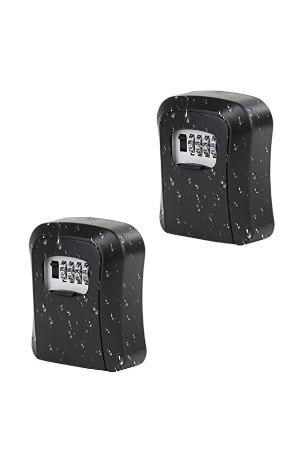 Key Lock Box, Combination Lockbox with Code for House Key Storage, Combo Door Locker - 2 Pack