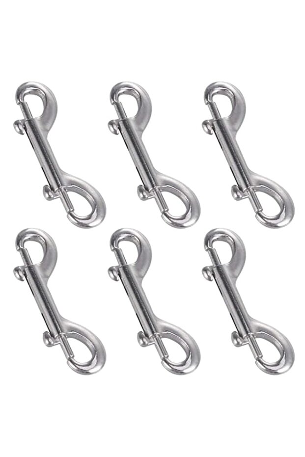 6 Pack Heavy Duty Stainless Steel Double End Trigger Snap Hooks, Bolt Clips for Dog Leash, Water Bu