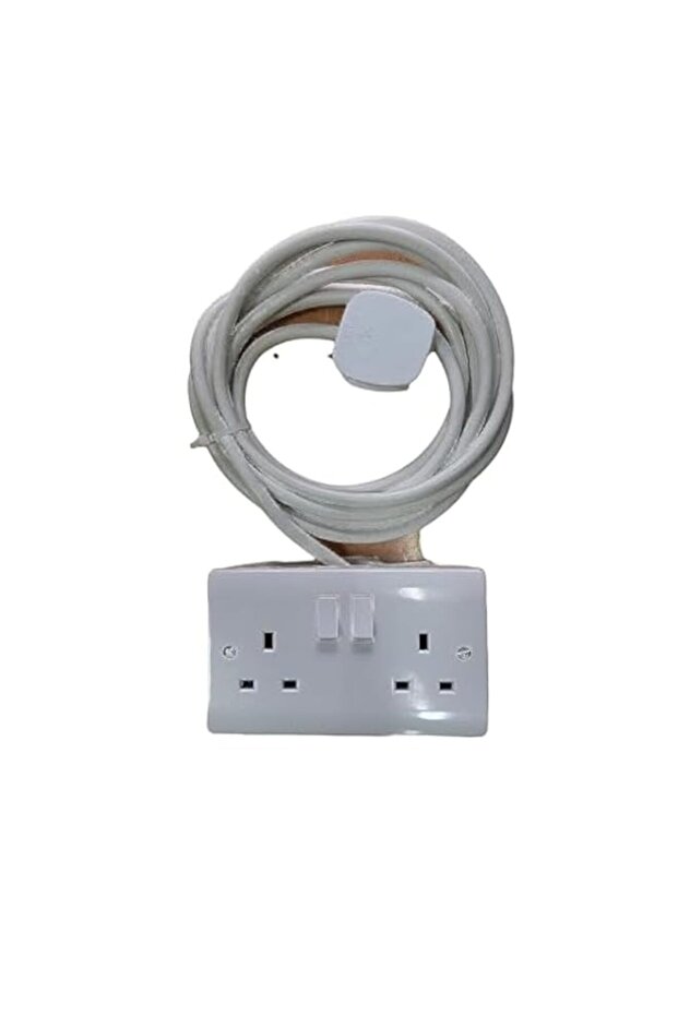 Extension Terminator with Wire Upto 10m Double Socket (13amp)