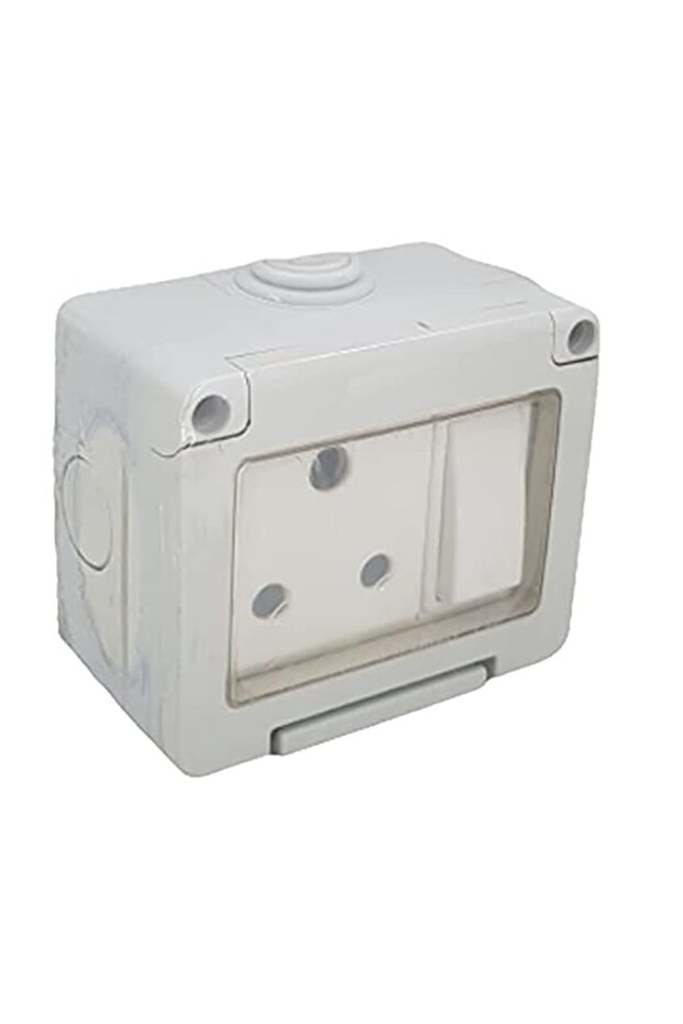 Royal Apex Outdoor Waterproof Weatherproof Switch Socket IP55 Grey (SINGLE SOCKET 15A)