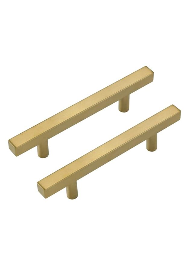 LONTAN 10 Pack Gold Cabinet Handles 96mm Gold Kitchen Handles Cabinet Hardware Drawer Pulls Kitchen
