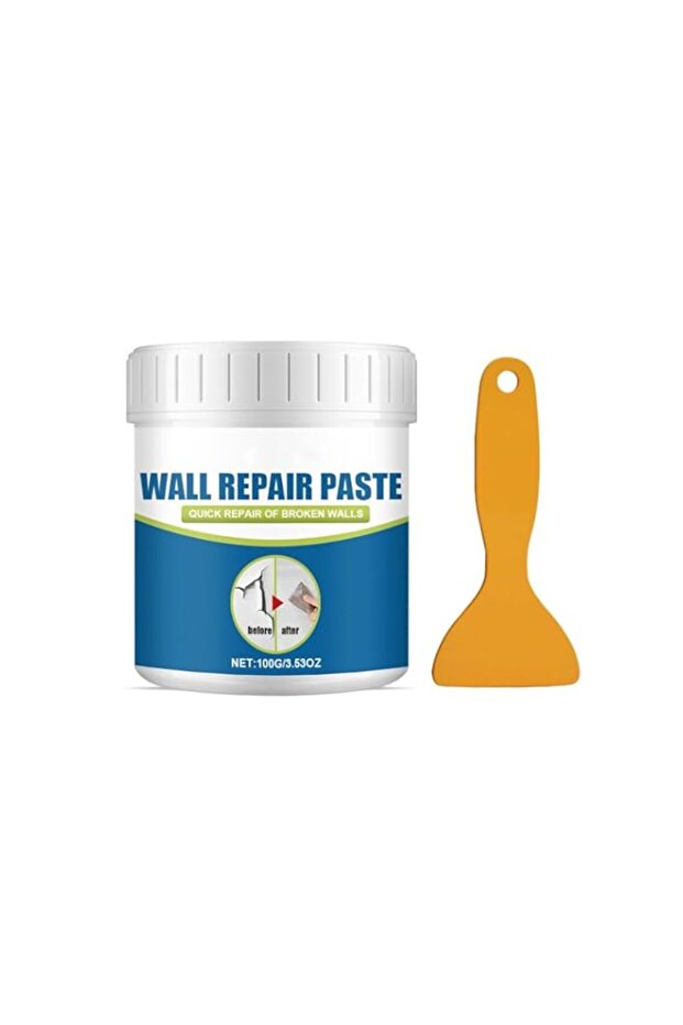 Wall Repair Paste, White Paint for Holes & Touch-Ups, Wall Spackle & Mending Paste with Scraper