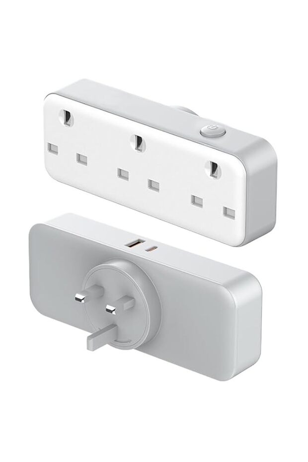 Electrical Outlet Socket, 2500W Fast Charging Power Strip with 3 30W AC Outlets & USB-A & USB-C PD