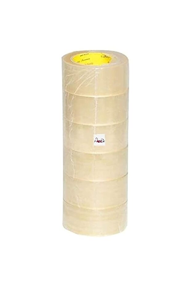 ABBASALI Clear Packaging Tapes 2 x 100 yards - Pack of 6