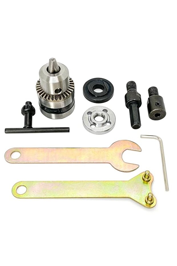 Electric Drill Chuck Angle Grinder Wheel Mandrel Adapter Disc Holder Spanner Shaft Connecting Rod 1