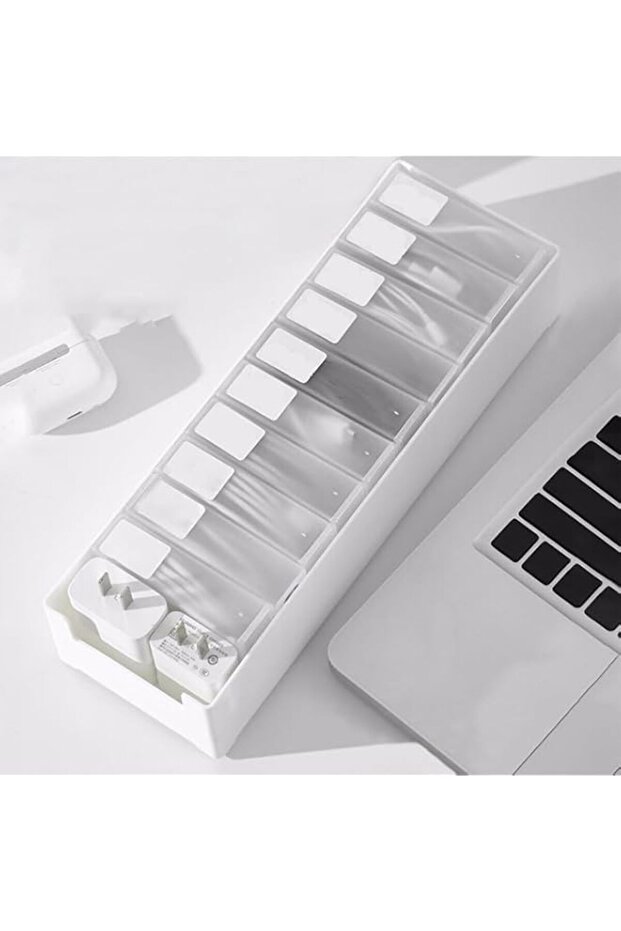 Plastic Cable Management Box, Cable Management Box, Cable Organizer Storage Box, Removable Partitio