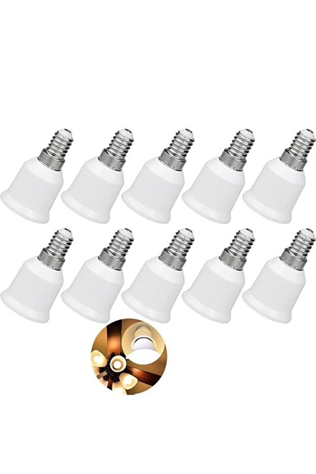 YelaJoy E14 to E27 Adapter,Candelabra E14 Chandelier Light Socket Converter to Standard Medium Scre
