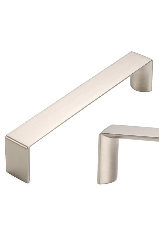 KOOFIZO Wide Cabinet Handle - Brushed Nickel Furniture Pull, 5 Inch Screw Spacing, 10-Pack for Kitc