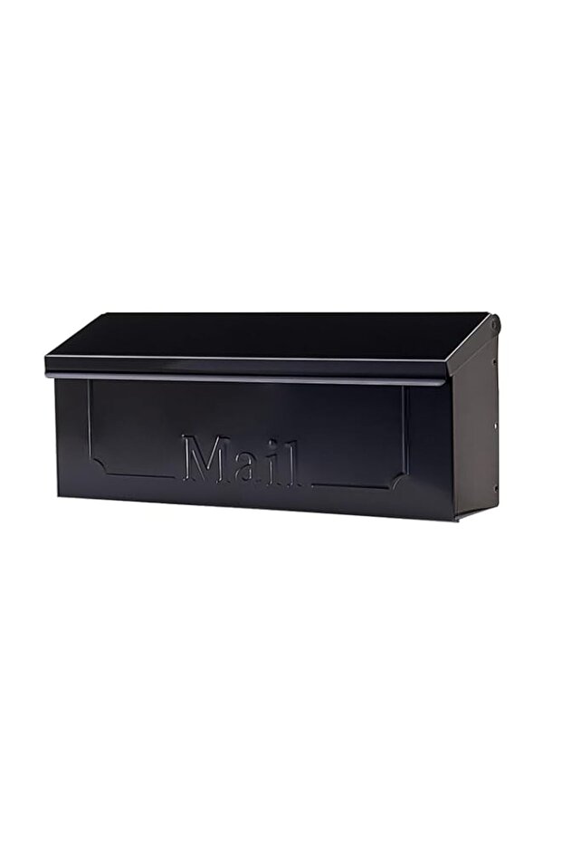 Architectural Mailboxes Townhouse Galvanized Steel, Wall-Mount Mailbox, Black