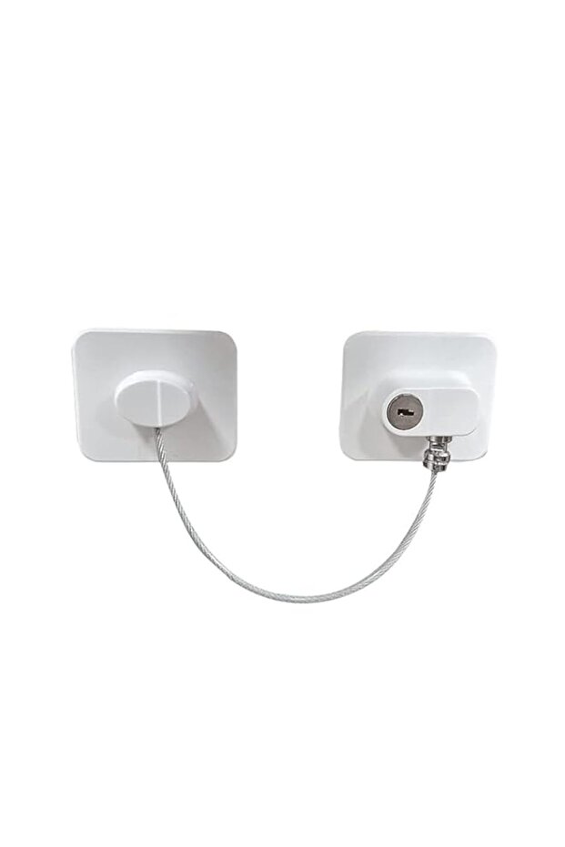 1 Pack Refrigerator Locks with 4 Keys,Child Safety Fridge Lock,Refrigerator Lock Combination,Mini F