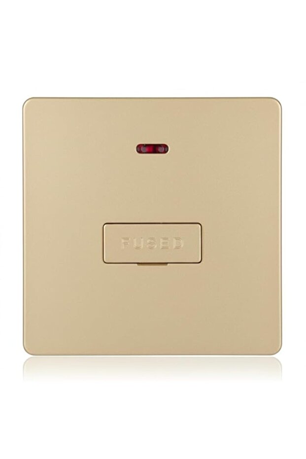 3A Fused Connection Unit with Neon Indicator, PC Classic Range, Switched Fused Spur Wall Plate, Gol