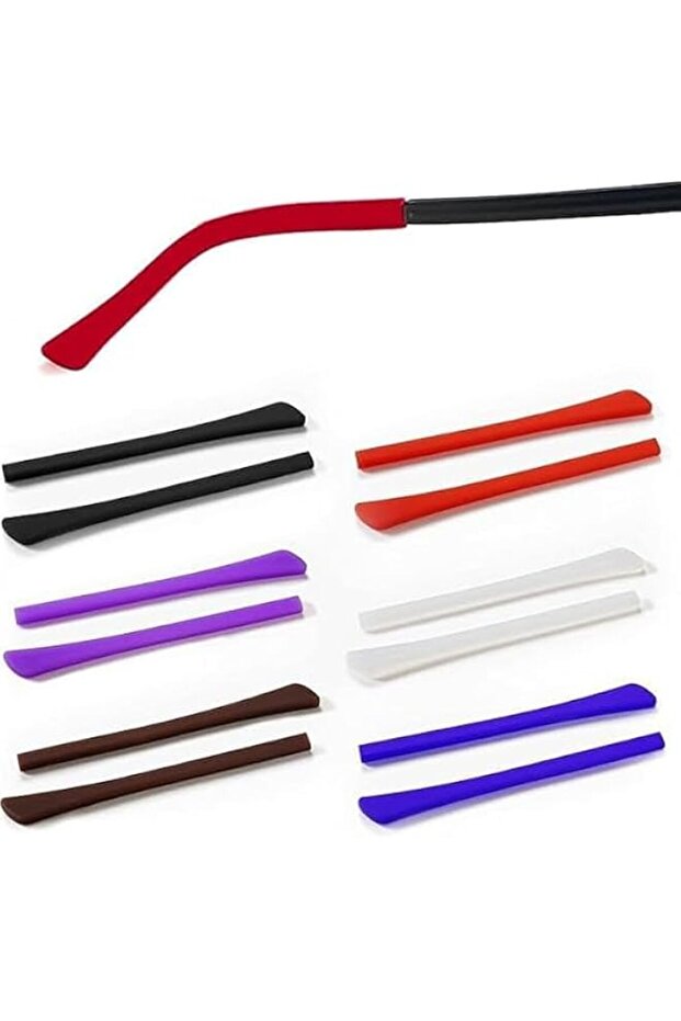 6 Pair Silicone Anti-Slip Eyeglass End Tips Ear Sock Eyeglass Arms Replacement Silicone Temple Tips