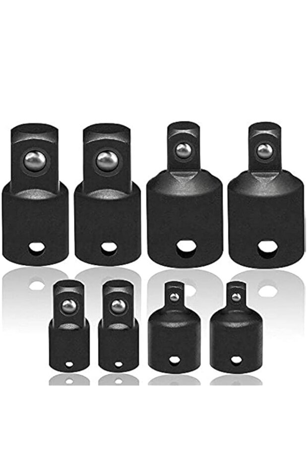 GCQ Impact Socket Adapter and Reducer Set - 8 Piece for Use With Wrenches and Drills in Auto and Co