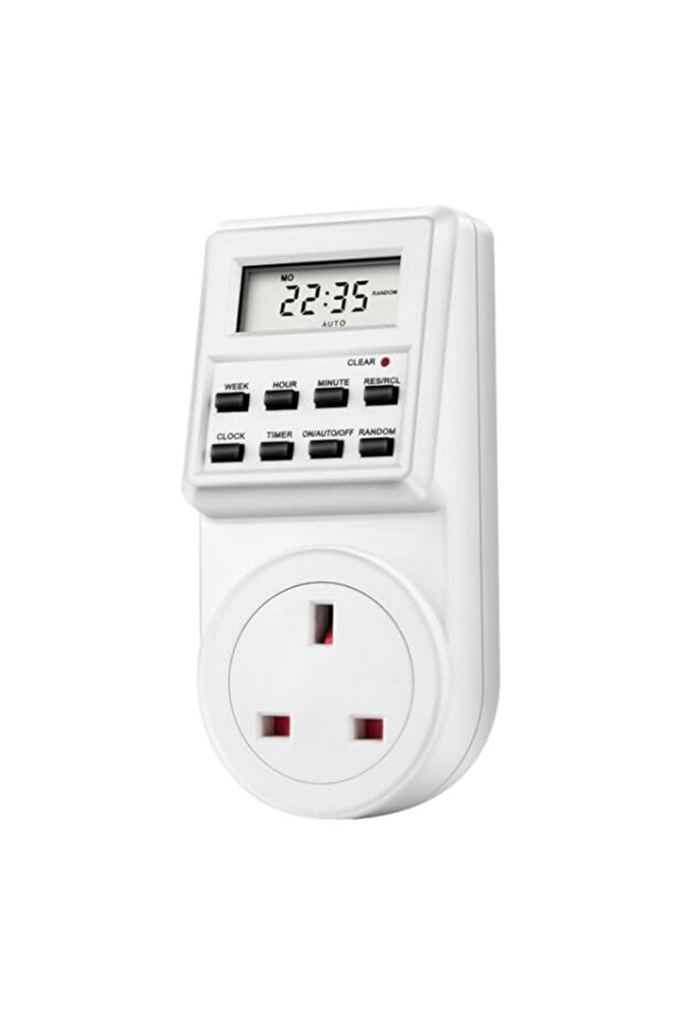 SKEIDO UK Plug Digital Weekly Programmable Electrical Wall Plug-in Power Socket Timer Switch Outlet