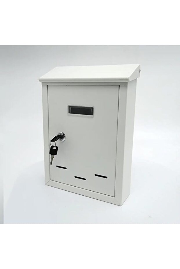Key Lock MailBoxes for Outside, Locking Wall Mount Mailbox, Security Key Drop Box for Letters Newsp