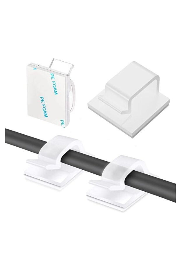 Adhesive Cable Clips, Wire Holders, Self Stick Cord Organizer, Desktop Desk Wire Management, Car Da