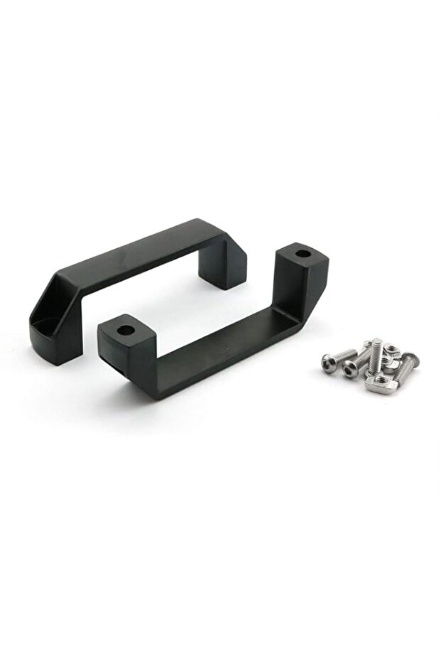 2-Pack Black Aluminium Alloy Handle Rectangular Industrial Pull Handle for 20 Series Aluminum Extru