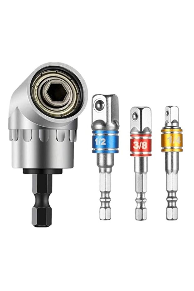 Bukela 4 PCS Impact Socket Adapter Impact Driver Socket Adapter Extension Bar Set High Speed Nut Dr