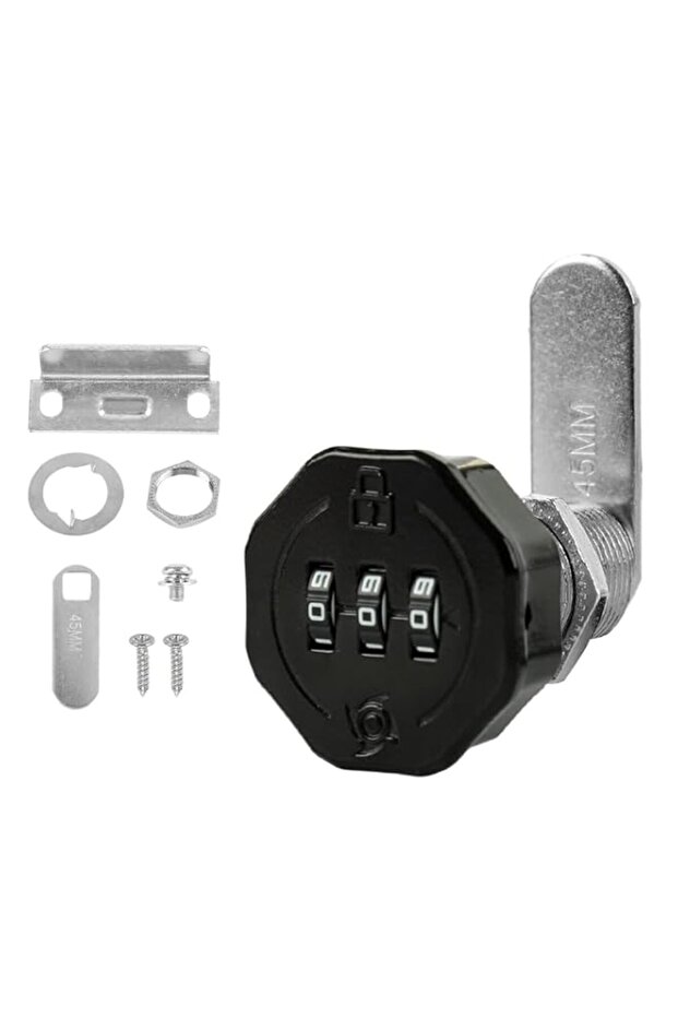 HASTHIP® Mechanical Password Lock, 3 Digit Combination Cabinet Door Lock, Heavy-Duty Zinc Alloy Key