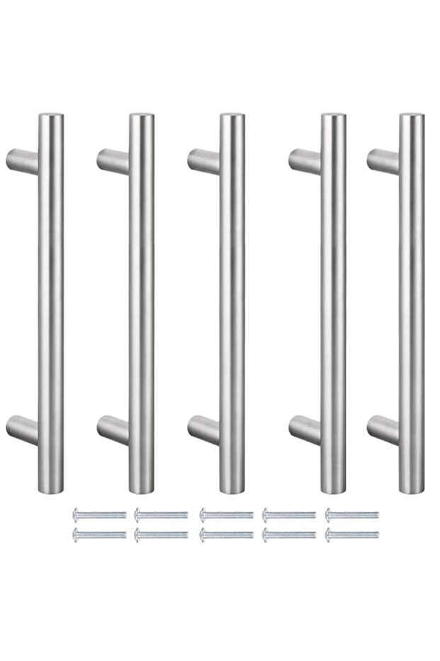 Rubik 5 Pack Door Pull Handles, 156mm Length, 96mm Hole Centers, Stainless Steel Bar Handles for Fu