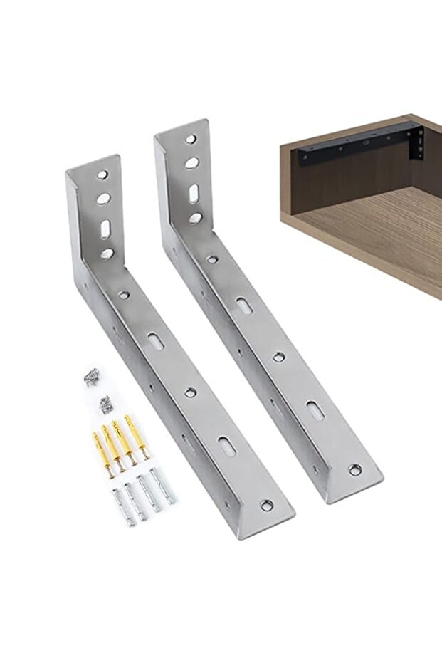 Rubik Shelf Brackets 12.6 inch - 2pcs Hidden Suspended Wall Mounted Heavy Duty Corner Brace Joint R