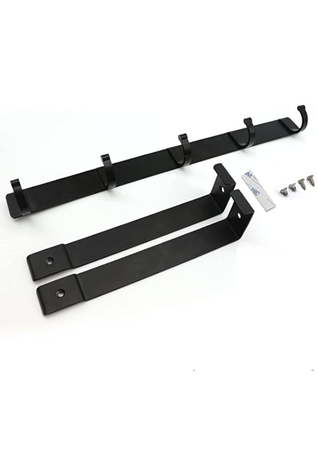 Aputue Over The Door Hooks, sturdy steel rail for entryway and kitchen, reliable space saving solut