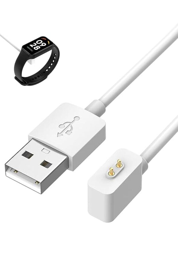 كابل شحن بديل بطول 1 متر/3.3 قدم لـ Xiaomi Band 10/9/8/Pro