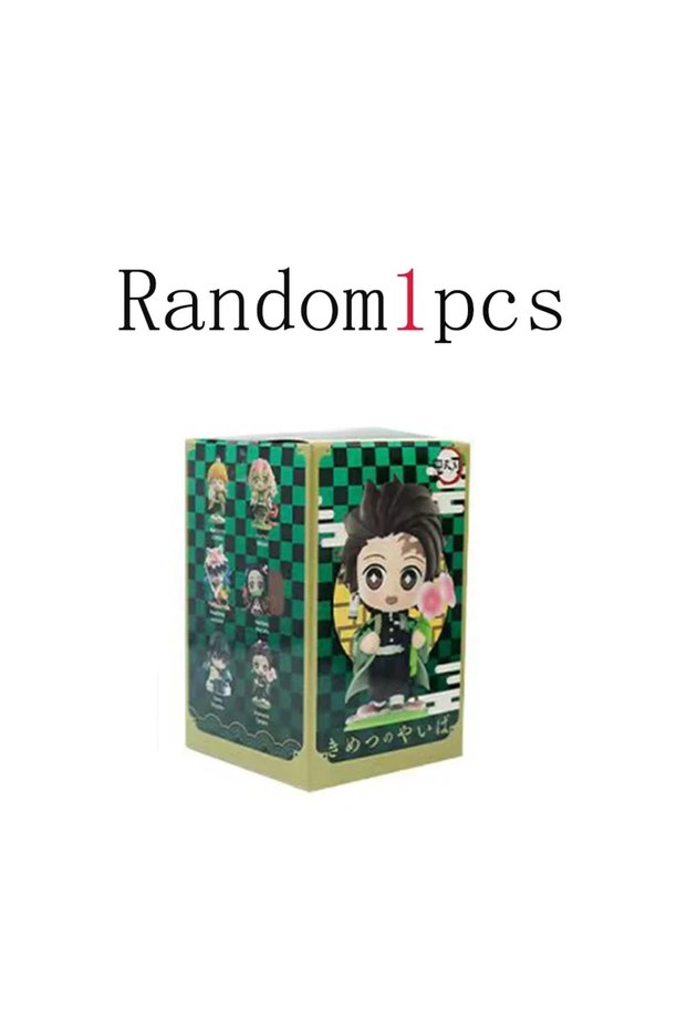 Bandai Random 1pcs HOT 12 Styles Demon Slayer Anime Figure Set Q Version PVC Collectible Model Toy f