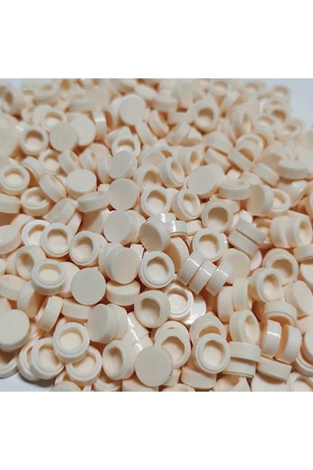 Beige 200pcs/lot Tile 1x1 Round Special Brick Building Block Small Particle Bulk Bricks Parts Diy To