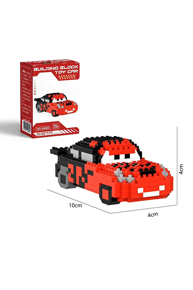 With Box 2 Disney Cartoon Cars Lightning McQueen Series Micro Building Blocks DIY Assembled Car Mode