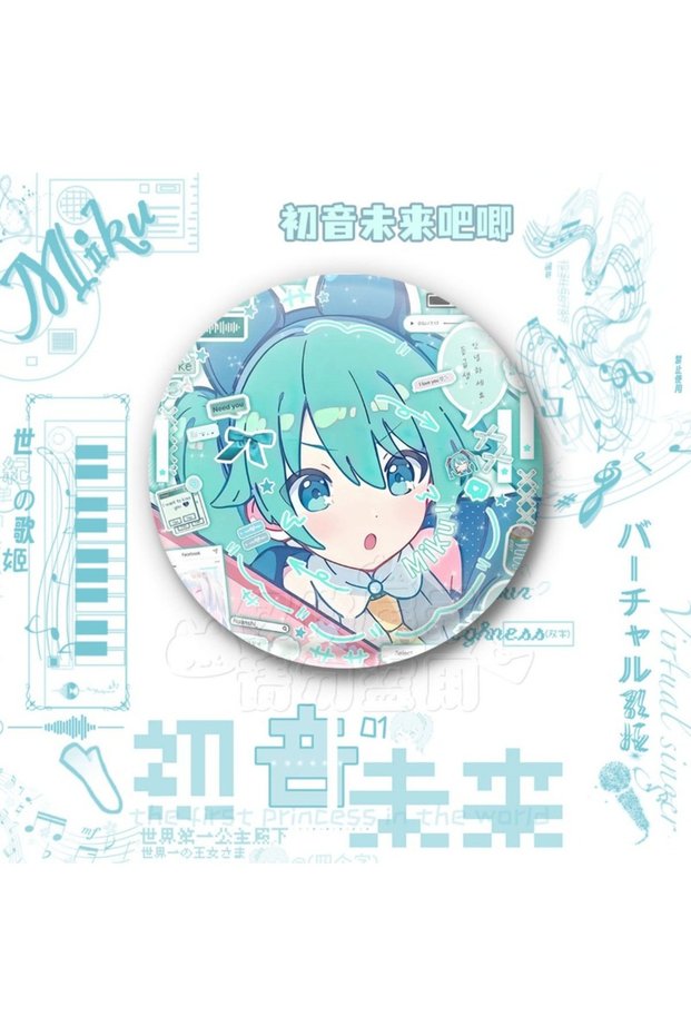 A New Hatsune Miku Brooch Cartoon Cute High-looking Anime Character Virtual Singer Badge Backpack Ac