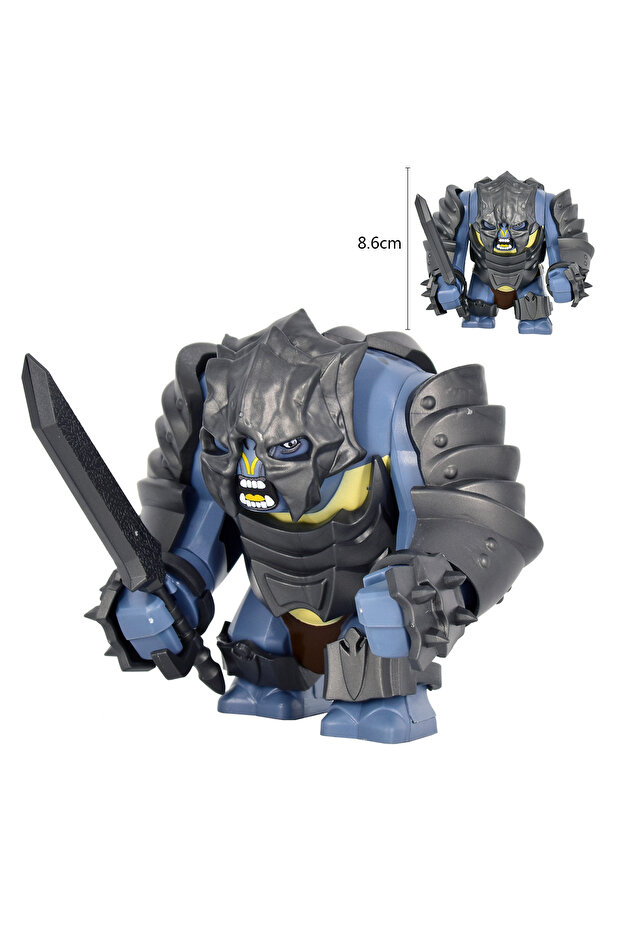 Sword Medieval Orc Warrior Soldier LOTR Big Figure Uruks Warg Chariot Mount Building Blocks Bricks 3
