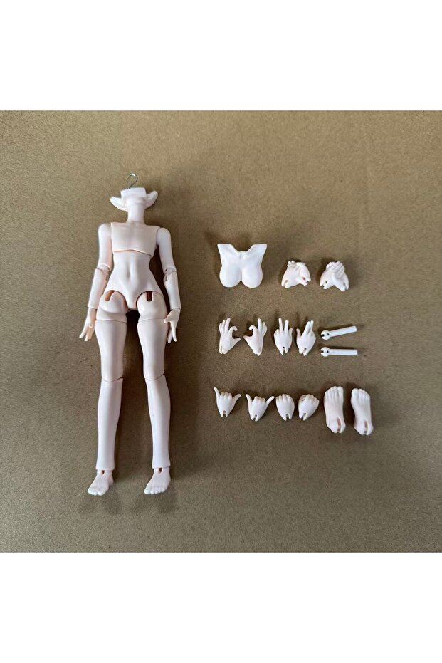 Bandai 16cm The 8-element bjd 8-voxel bjd voxel joint movable BJD doll handle about 16cm pink white