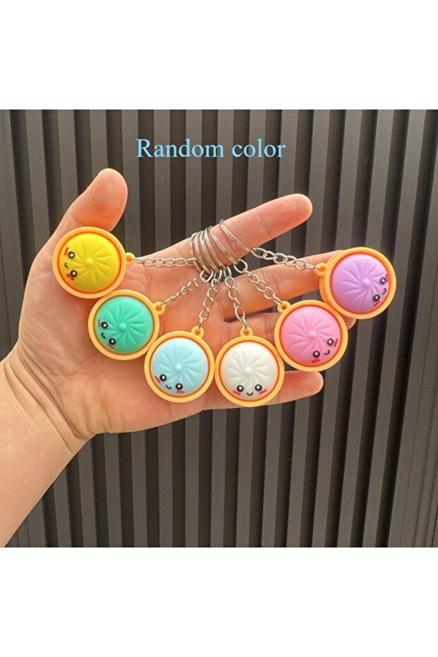 12pcs MULTI 6/12/18/24 Pcs Dumpling Keychains Cute Baozi W/Steamer Random Color for Gift Bags Party