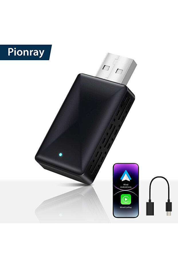 دونجل كاربلاي من Pionray 2 في 1، محول لاسلكي لـ CarPlay وأنظمة أندرويد أوتو الذكية للسيارات، متوافق مع سيارات فولكس فاجن.