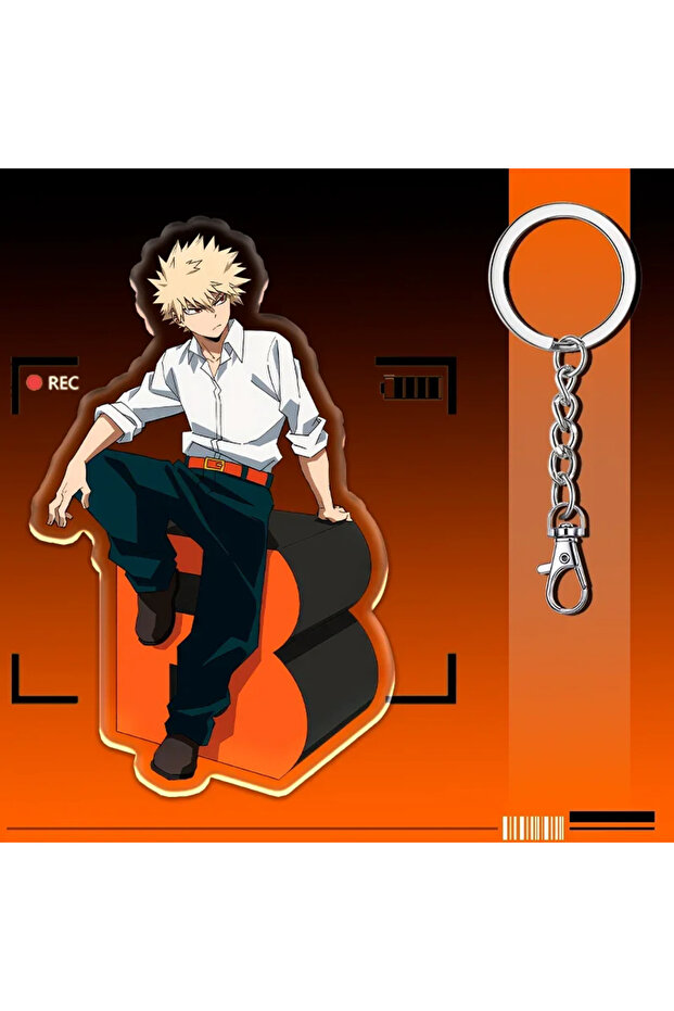 12CM YXXY-YSK-G8 A 12cm My Hero Academia Item Acrylic Keychain Student Backpack Pendant Accessories
