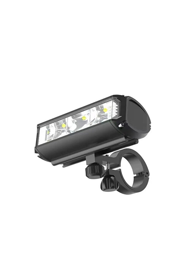 Black 3 LED MTB Bike Light USB Rechargeable Bicycle Headlight Waterproof Cycling Flashlight with Mou