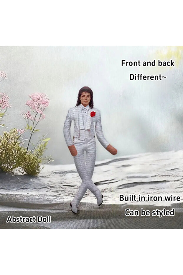 Type Q 1PC Michael Jackson Bendable Plush Doll Built-in Iron Wire Frame Poseable Abstract Rat Jerky