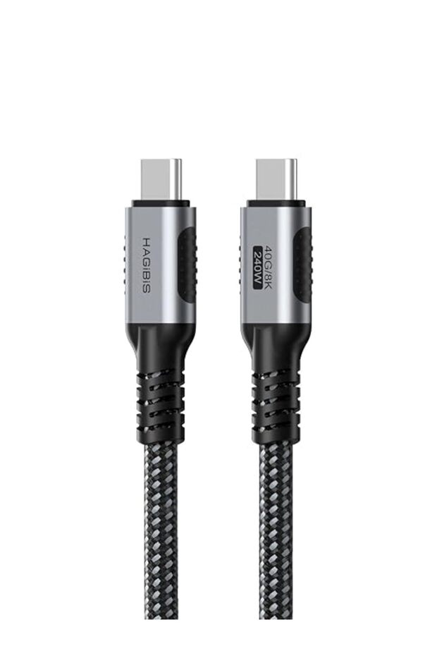 كابل USB 4، كابل شحن سريع USB C إلى USB C بقوة 240 واط مع تقنية الجرافين المجدول، يدعم 8K@60Hz ونقل بيانات بسرعة 40 جيجابت في الثانية