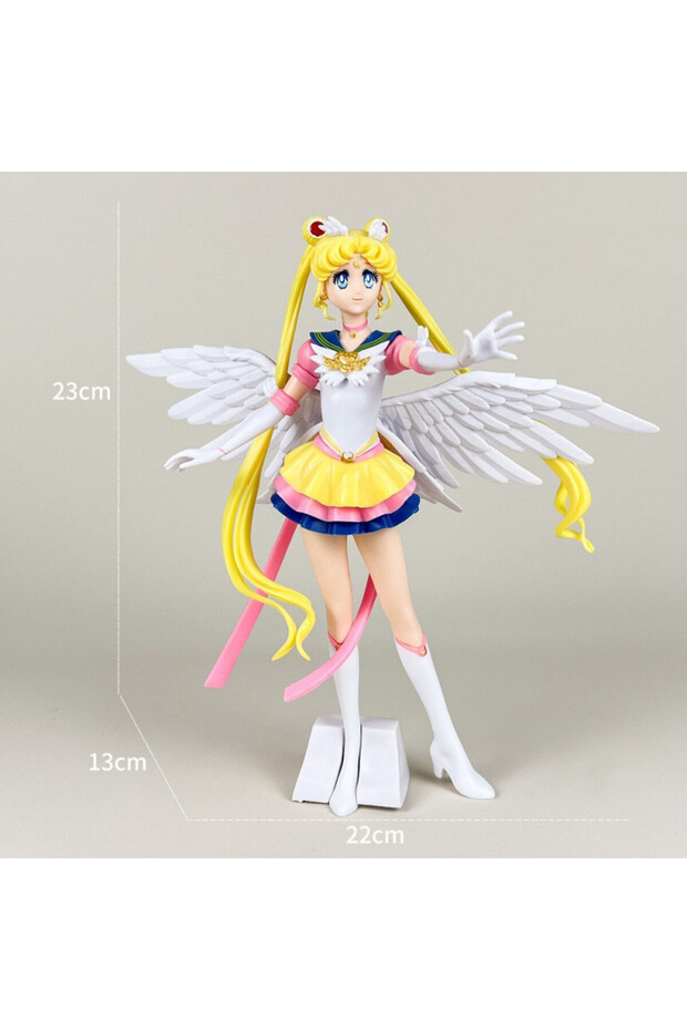 2001 Funny Joy Anime Figures Female Warrior Moon Hare Doll Charm Angel Sailor Hare Kawaii PVC Mode